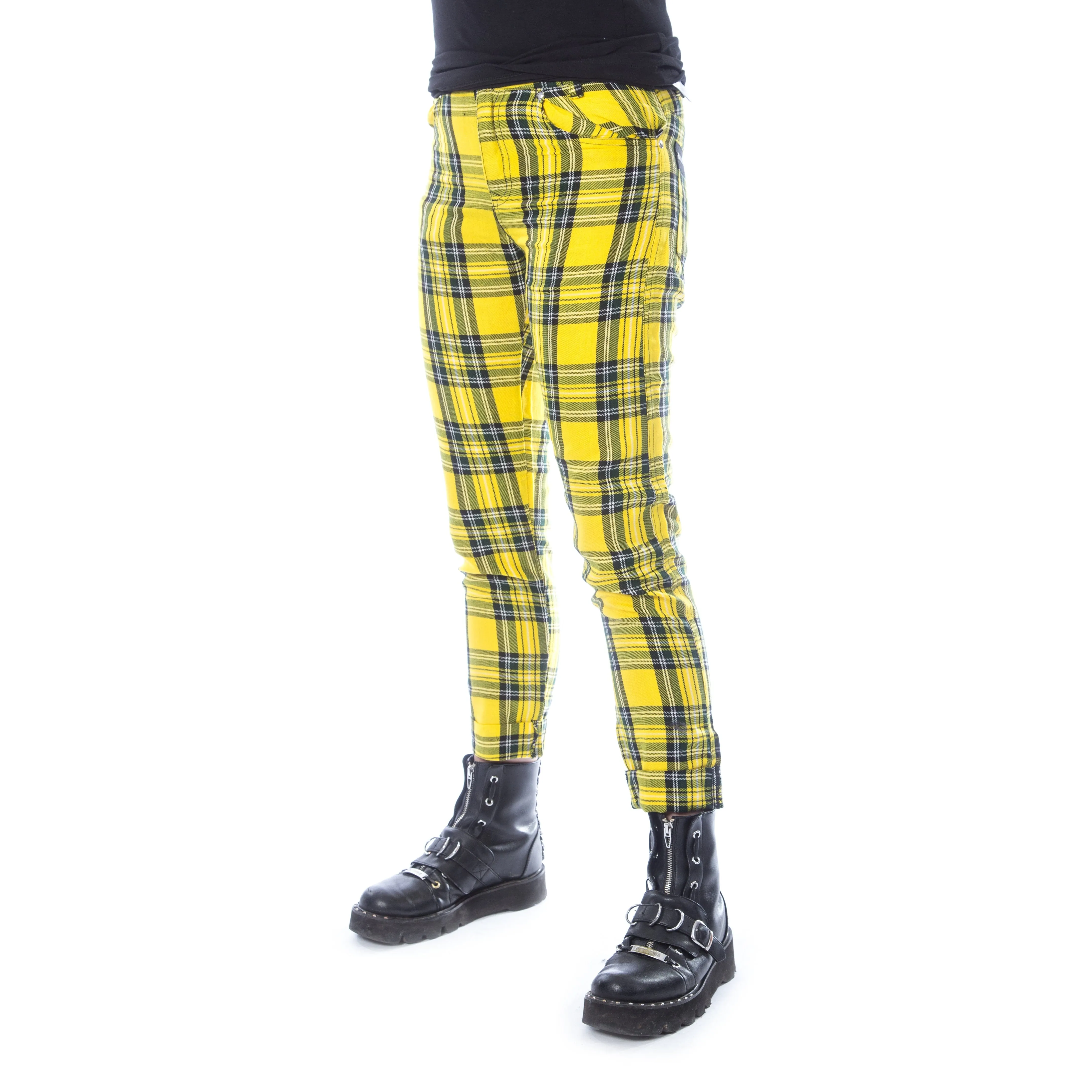 XYLIA PANT - YELLOW TARTAN